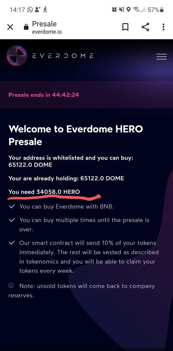 PanTOM1982's tweet photo. @totu0926 @Everdome_io You are are not removed check how many tokens you need to have and how many you have https://t.co/A0bNyXfogt
