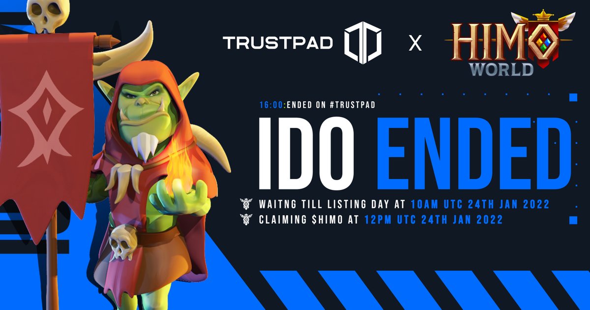 himoworldglobal's tweet photo. ❤️‍🔥OFFICIALLY CLOSING #IDO WITH TRUSTPAD 
#HimoWorld has successfully done the IDO on #TrustPad
We at Himo World are so grateful for such a supportive and enthusiastic community.
Stay tuned and follow our social platforms for more information about LISTING EVENT🚀 https://t.co/gjnIUi33Cu