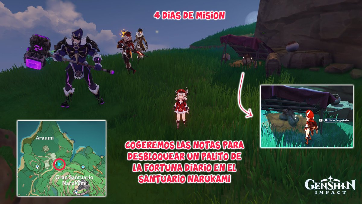 sandry_afy's tweet photo. ✨ GUÍA MISIÓN OCULTA NINJAS VS FATUI ✨

4 días de misión! ~ ⚔️

Recompensas: protogemas + un logro

He intentado resumirlo como he podido pero es bastante larga así que os lo dejo en dos posts de 8 imágenes 💕

Espero que os ayude 🥰🥰

(1/2)

#GenshinImpact #原神 https://t.co/8cfAiwdHsB