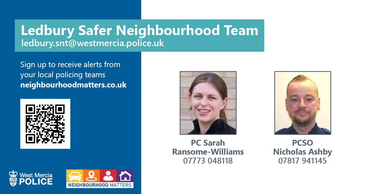 Ledbury Safer Neighbourhood Team tweet media