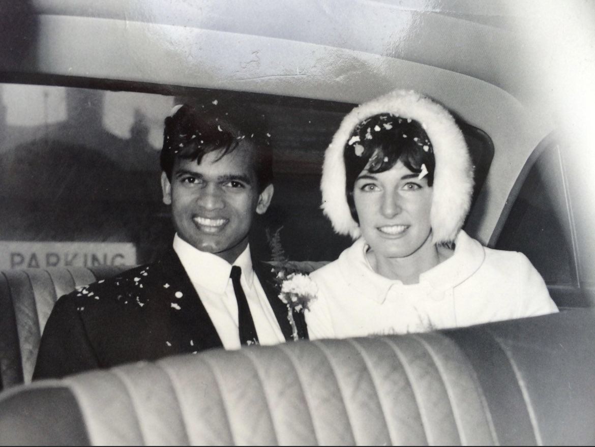 lfnand's tweet photo. 22nd January 1966. My mum wore white leather as she, rather controversially at the time, married my dad. They’re still together 56 years later ❤️ https://t.co/u5FSgZW91m