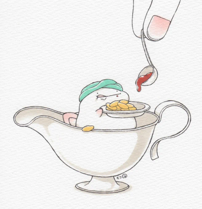 オオサンショウウオ、ルーのおかわりくださいな。 #カレーの日 