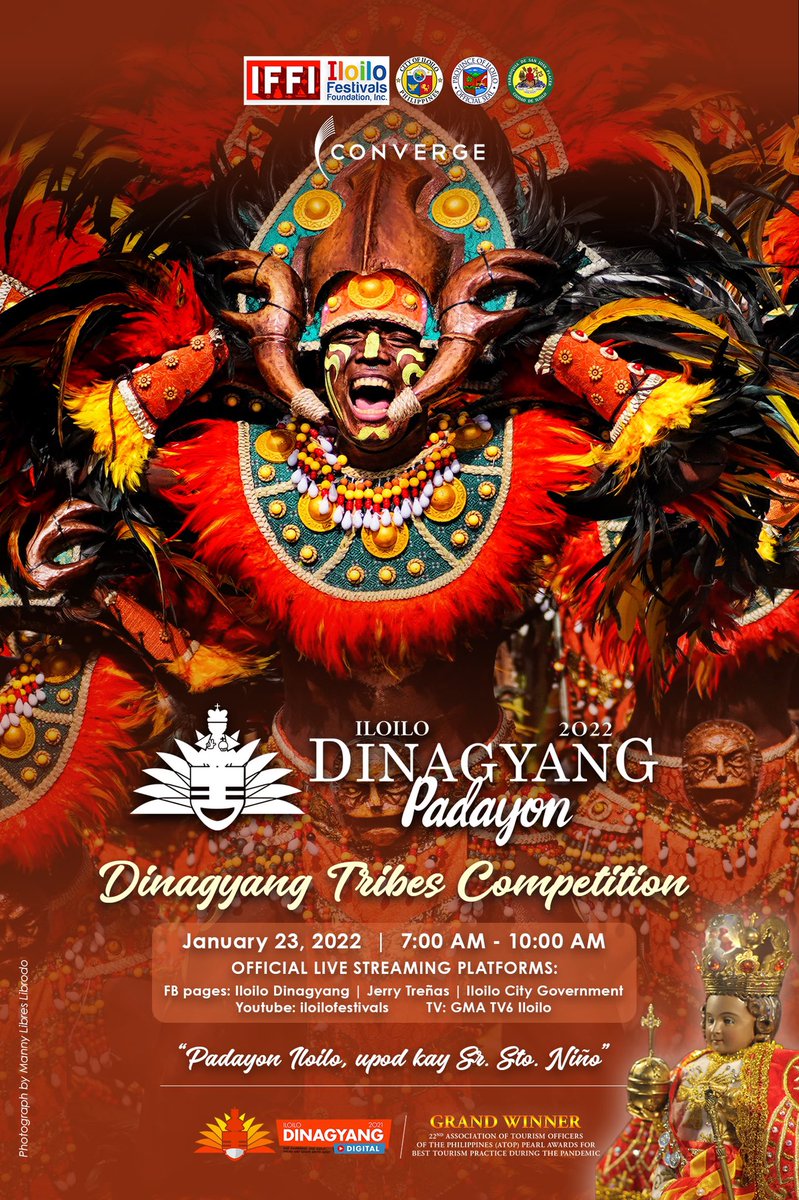 Dinagyang2022's tweet photo. Ready to meet the 7 competing tribes? 

The Dinagyang Digital 2022 main event is coming your way tomorrow! 

Let the competition begin! 

Hala Bira, Iloilo!

Official Live Streaming Platforms:
Facebook: Iloilo Dinagyang | Jerry Treñas | Iloilo City Government https://t.co/UPs8s6zMYe