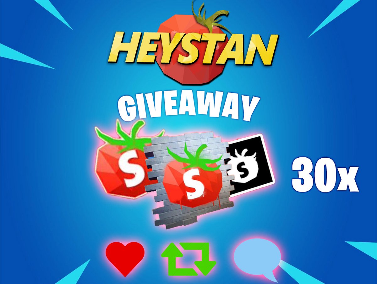 Da keine Streams gibt es erstmal ein dickes Giveaway auf Twitter. 30x Codes für mein Item Bundle in Fortnite.

* Follow @heystani👍
* Like ♥
* Retweet ♻

Ende Sonntag Abend. Viel Glück allen und ein schönes Wochenende 😘, was habt ihr so vor? :D