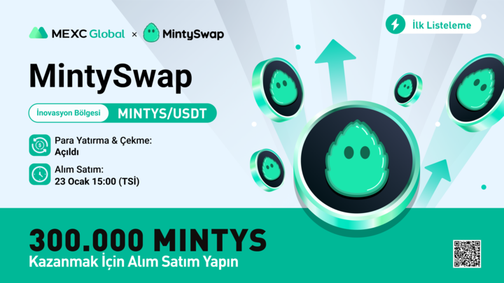 MEXC_Topluluk's tweet photo. Kickstarter - #MintySwap $MINTYS Oylama Sonuçları ve Listelenme Bilgileri
🔁MINTYS/USDT Alım Satımı: 23 Ocak 15.00
💰275.000 MINTYS Kazanmak İçin Alım Satım Yapın!
📅Etkinlik Tarihi: 23 Ocak 15.00 - 26 Ocak 18.00
📌Ayrıntılar: https://t.co/RxeEhAvzHy
https://t.co/cBtTp27Y8E https://t.co/lsXfUqzrHH