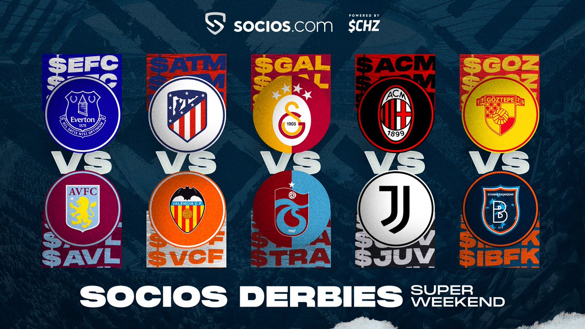 🚨Fan Token Giveaway🚨

We're giving away a Fan Token for every goal scored during this weekend's 5 Socios Derbies.

To Enter:
✅Follow
✅Comment #BeMoreThanAFan
✅Retweet

⚡️ $CHZ