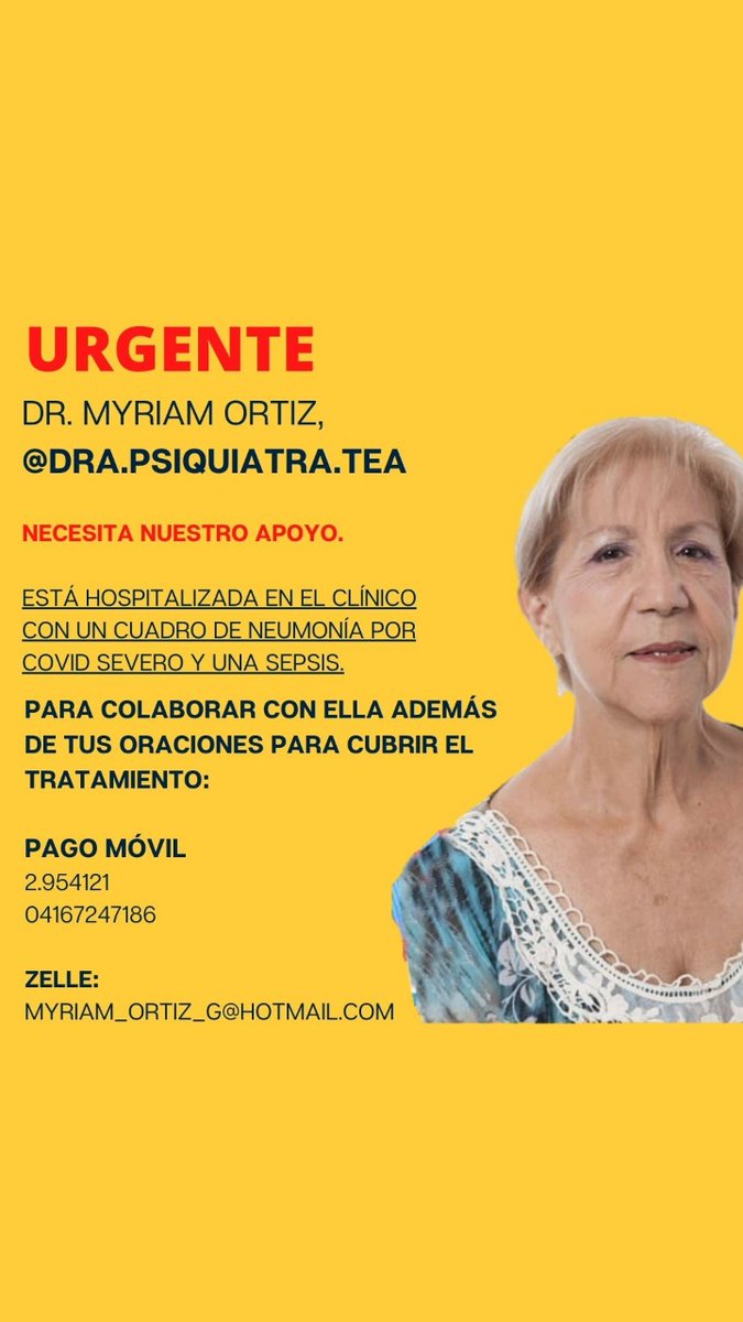 bealemusr's tweet photo. Mi médico psiquiatra. Especialista en #Autismo, ahorita está en condiciones de salud delicadas por #COVID19. Quien tenga la posibilidad de ayudarla, muchísimo se lo sabré agradecer. https://t.co/QRlEwbtlDA