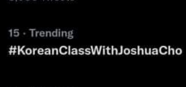 Trending daw tayo sa twitter, so anong iaannounce ko dito?

-Sir Jin 2022

#KCWJC_B7
#LearnShareEnCHOy
#KoreanClassWithJoshuaCho