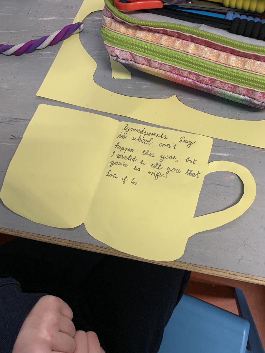 Around this time of year in St. Anne’s, we would normally have grandparents in to visit the classrooms. Unfortunately we couldn’t do that this year, but we wanted to let them know that we’re thinking of them with some tea - rrific cards👴👵☕️ <a href="/followstannes/">St. Anne's Mixed N.S.</a>