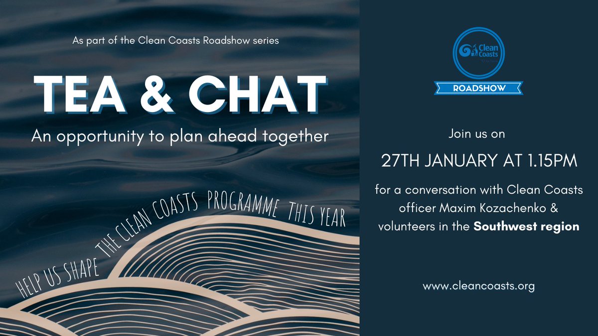 Are you a volunteer in the #SouthEast area? #CleanCoasts officer Maxim Kozachenco will be hosting an online chat as part of the #CleanCoastsRoadshow to ask you your thoughts on our programme and help us plan ahead together. Find out how to join: cleancoasts.org/our-initiative…