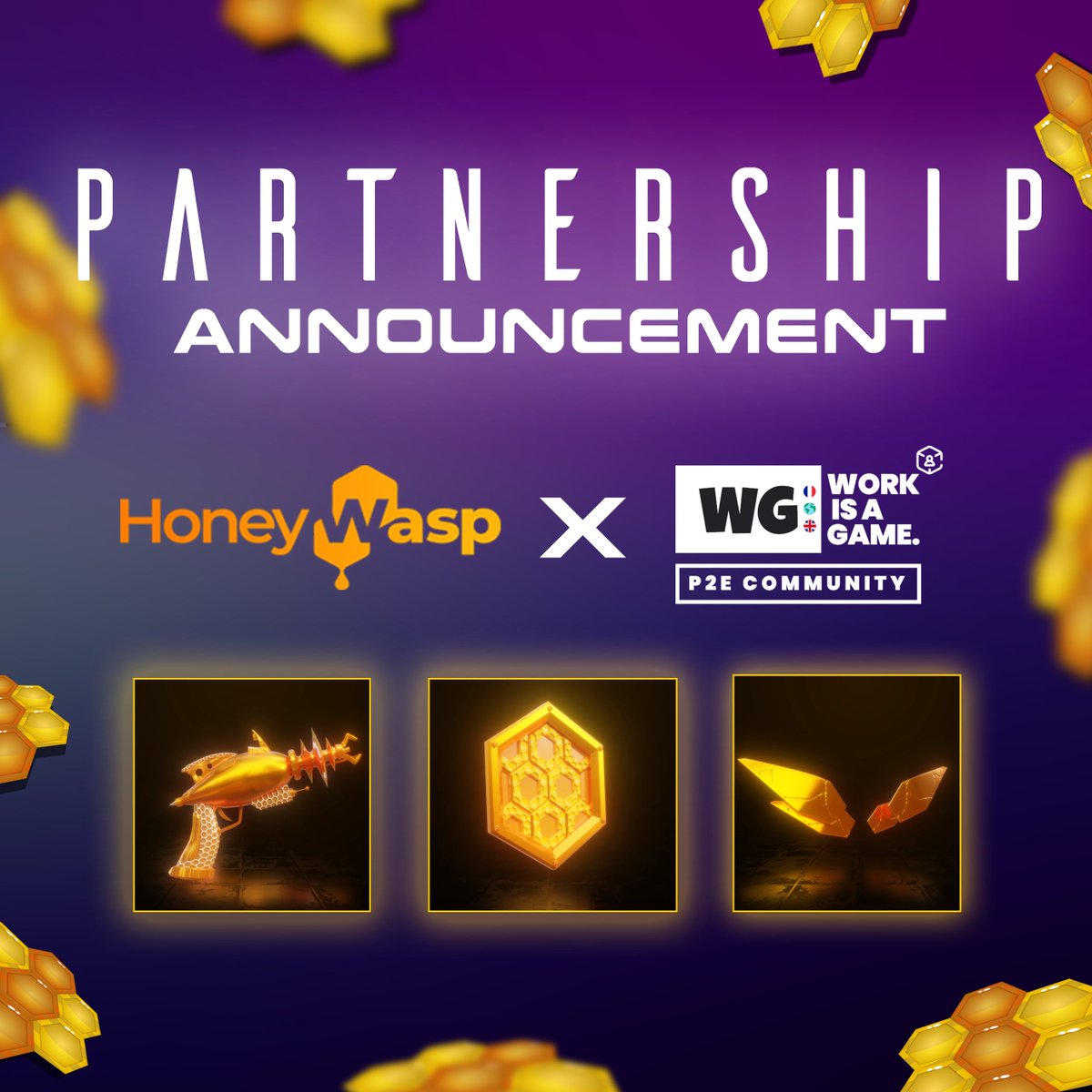 P2E_COMMUNITY's tweet photo. 🎁GIVEAWAY 300$ NFT 🔜 @HoneyWaspGame 🐝 

✔️TO PARTICIPATE:
▶️FOLLOW @HoneyWaspGame AND @P2E_COMMUNITY 
🔁RT THIS TWEET

🏆 3 WINNERS (3 x 100$ NFT)
#P2E #NFTGiveaway #PlayToEarn https://t.co/sEJjQZKvzf
