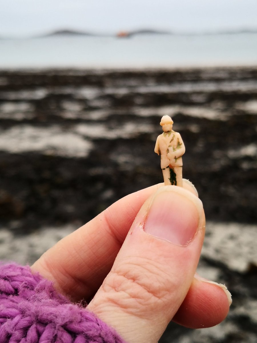 Today's #Scilly #BeachFind, a tiny gentleman in attire you don't usually associate with #IslandLife
👔
Looking very dapper in his #BowlerHat
👔
I wonder how old he is &amp; where he's from?
👔
#BareFootBeachFind365 #HeMeansBusiness #PlasticToyStory #ChildhoodLost #OceanDrifter