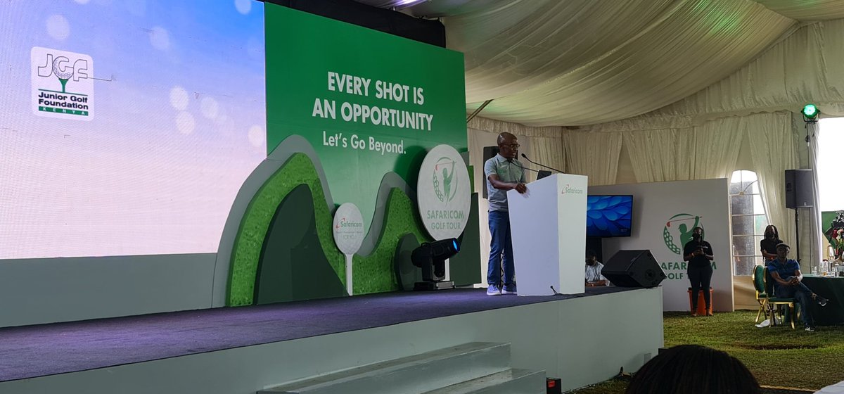 willmushu's tweet photo. Safaricom CEO @PeterNdegwa_ giving his remarks at the launch of Safaricom Golf Tour at Golf Park, Nairobi. #safaricomgolftour https://t.co/B8I9XZVCs2