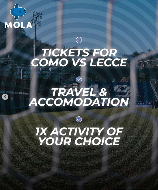 COMPETITION TIME 🚨

We're giving YOU &amp; 2 friends the opportunity to go to Como to watch their game against Lecce on the 5th February.

PLEASE NOTE: This is only available to UK residents 🇬🇧
Enter here: instagram.com/p/CZBs0Ktguru/