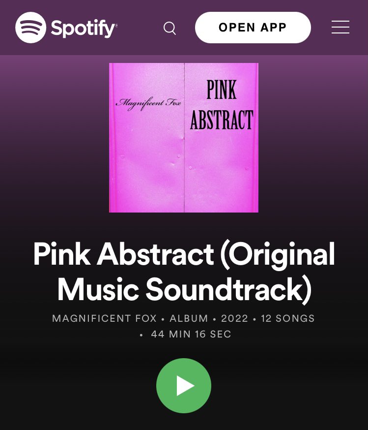 Kingdxmmedia's tweet image. OPEN APP 💚📱🎧

#NowPlaying PINK ABSTRACT 💓
open.spotify.com/album/5ldbntik…