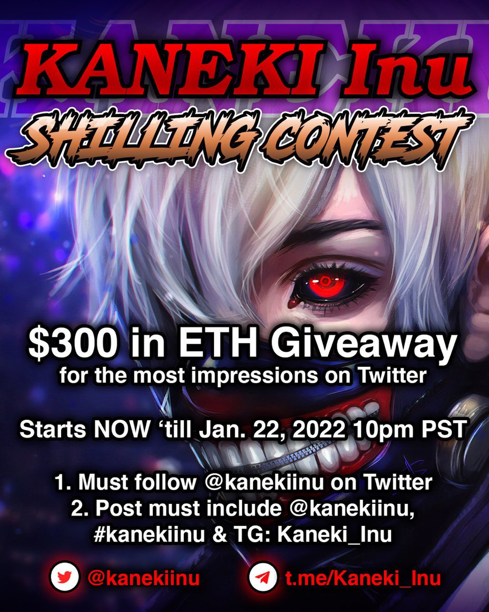 ~CEO of Goldman Sats Crypto Promotion~ DM For Biz (@goldmansats_ceo) on Twitter photo <a href="/DrakeBell/">DrakeBell.ethᵍᵐ</a> 💎💎 gem detected 💎💎@KaneKi_inu #Launching Saturday 9PM, 🔥#NFT , #matic parings, #P2Egaming , jump@in their TG to find out more. t.me/Kaneki_Inu #KaneKiinu #Crypto #Ethereum #1000xgem #Metaverse #polygon #cryptotrading #100mill 🚨🚨🚨 <a href="/DrakeBell/">DrakeBell.ethᵍᵐ</a> 💎💎 gem detected 💎💎@KaneKi_inu #Launching Saturday 9PM, 🔥#NFT , #matic parings, #P2Egaming , jump@in their TG to find out more. t.me/Kaneki_Inu #KaneKiinu #Crypto #Ethereum #1000xgem #Metaverse #polygon #cryptotrading #100mill 🚨🚨🚨