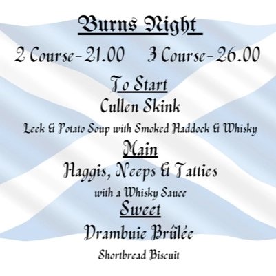 Fancy a 'wee dram' this Tuesday? We have a great selection of scotch to accompany our Burns Night Menu! Book a table today. Food served 12pm-9pm

#burnsnight #whisky #scotch #highlandparkwhisky #laphroaig #glenfiddich #glenlivet #dinner #foxandhounds #chichester #funtington