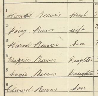 This is why it took a while to find my grandfather in the #1921Census.  My great grandfather's handwriting was not the best and their surname 'REEVES' had been transcribed at BUVINE!  Managed to find them by searching for Daisy! 😆😆😆