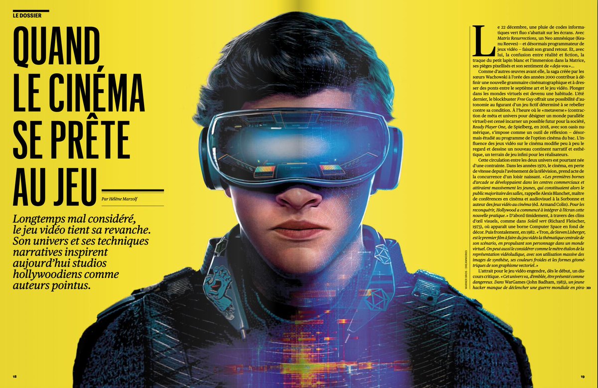 ottavia_now's tweet photo. CINÉMA + JEUXVIDÉO : LE MARIAGE DU SIÈCLE  Depuis 80s, ces 2 industries ont multiplié les rapprochements, jusqu’à s’influencer l’1 l’autre, voire fusionner. Esthétiques, archétypes, scénar/gameplay…
#gaming #gamer @AlexisBlanchet @SelimKrichane @Alex_Suz
https://t.co/WfS0h8xvXN https://t.co/Qxw0ZMaaI8