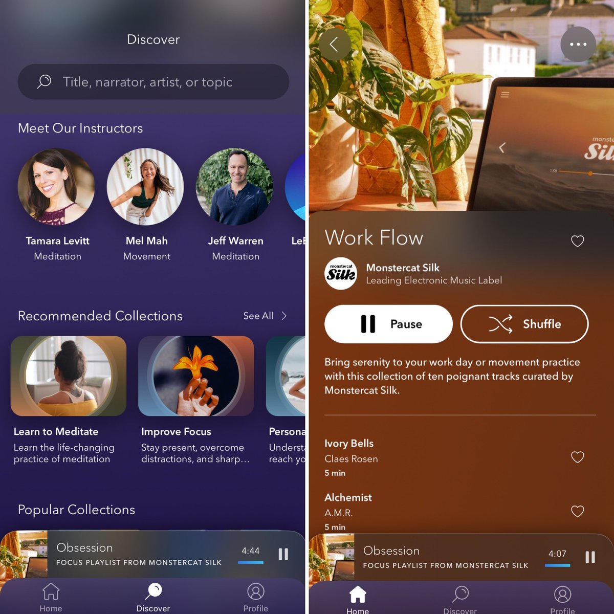 CandiceUX's tweet photo. I just started using @calm for the first time. Absolutely loving the UX and design of this app. Beautiful 🧘‍♀️✨ https://t.co/XhqUsPxQMD