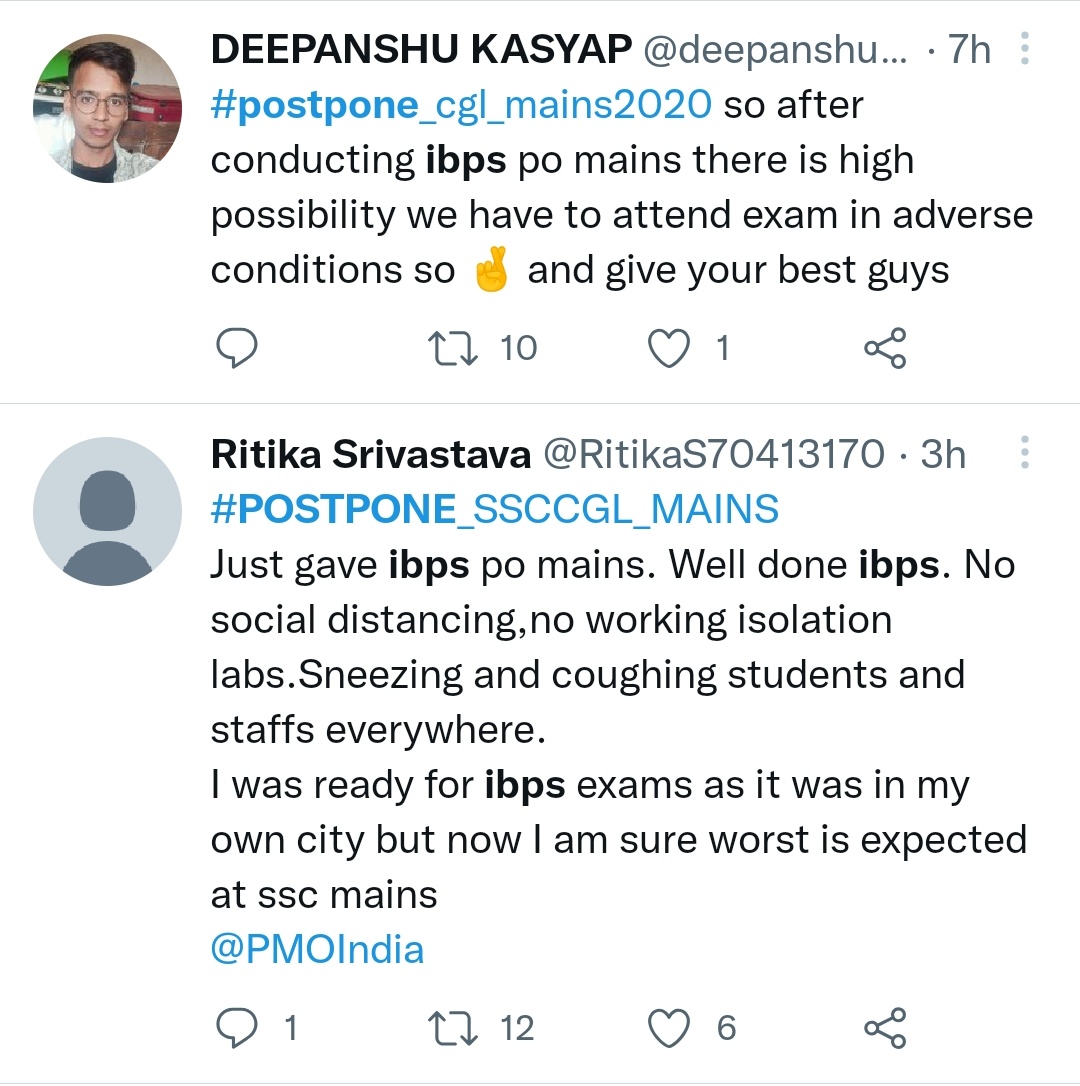 Sangeetmas's tweet photo. Be prepare yourself for this type of condition in ibps clerk and cgl mains.
Because they are not ready to listen anyone of us. 
#postpone_cgl_mains_2020 
#POSTPONE_SSC_CGL_MAINS2020 https://t.co/RR3z6qLlXP