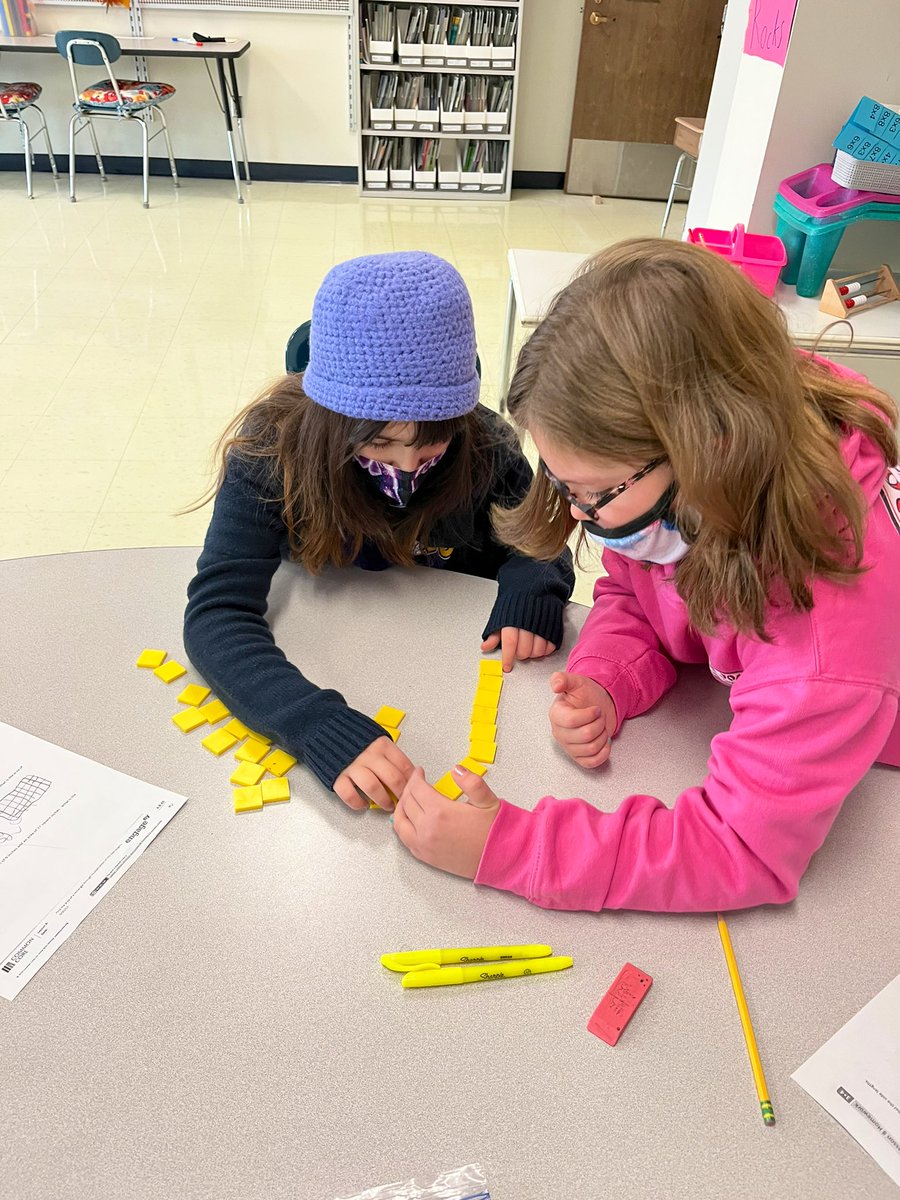 Finding a side length of a rectangle when they know the area. It's all about collaboration and conversation!