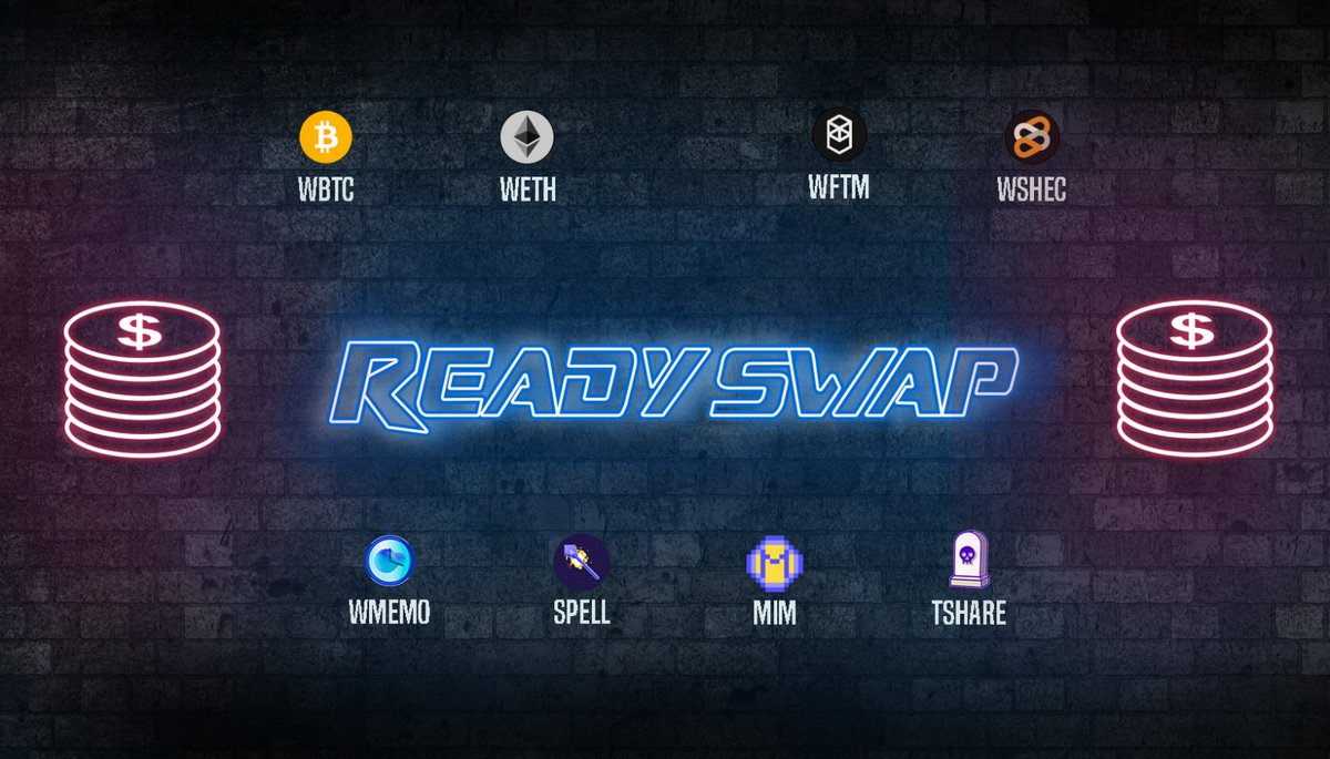 🔥TVL + 360K🔥

⚡️Farms start: TODAY, 16 hs UTC

⚡️Stake: $WMEMO $HEC $TSHARE $BTC $ETH $MIM $SPELL $USDC $FTM

⚡️Earn: $READY
Max supply: 40,000
0% deposit and withdraw fee in our farms and pools
No transfer tax

Vaults available on <a href="/YieldWolf/">YieldWolf</a>

#Yieldfarm #DeFi #FANTOM