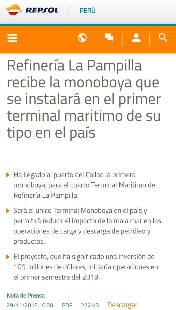 jfowks's tweet photo. Contradicciones de @Repsol: En nov 2018 la empresa publicitó la monoboya que la habilitaba a descargar crudo aún con "oleaje anómalo" de hasta 3.5 metros. Ese día no hubo tal oleaje en Ventanilla, según la Marina y veleristas citados por @revistasudor https://t.co/ZsSThfsg4z https://t.co/MYdz0XZF4P