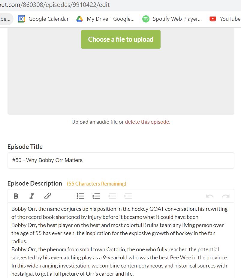 Almost done, any day now. Subscribe now so you don’t miss this very special 50th episode of the Rink Stories podcast – link in bio.