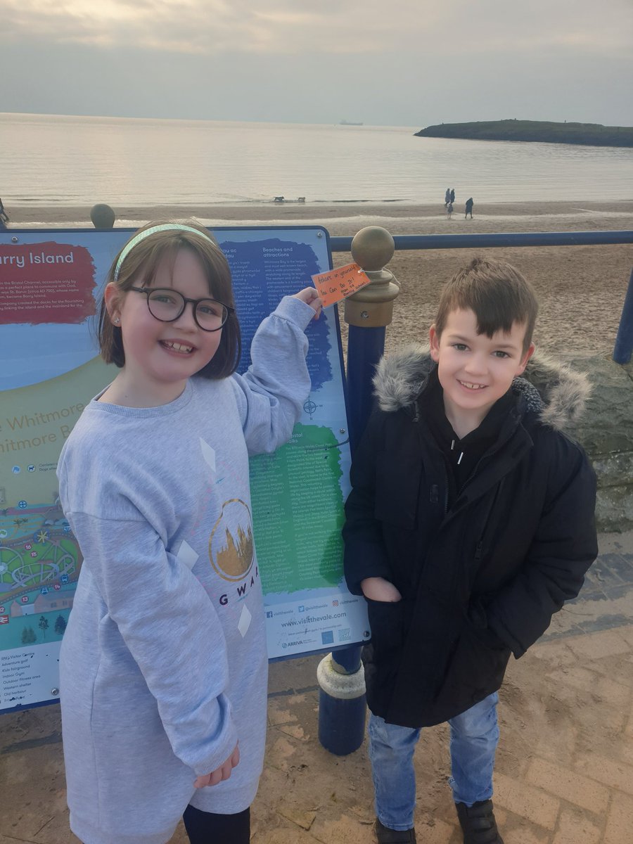 Bethany and Dylan found Miss Jones' random act of kindness over Barry Island today @romillypsyear4
