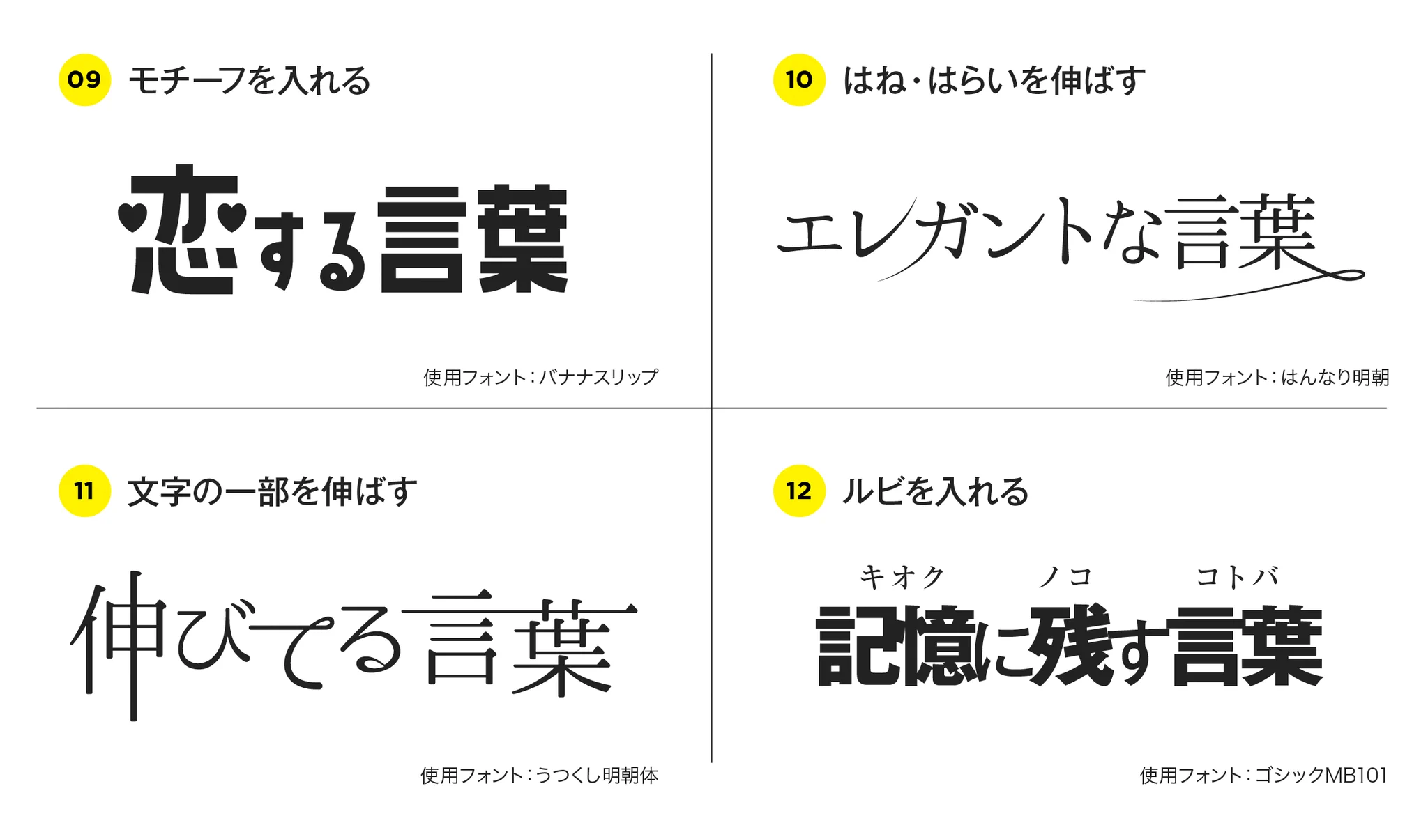 タイトルの文字が物足りないときは…ちょっとだけ加工でいい感じに！