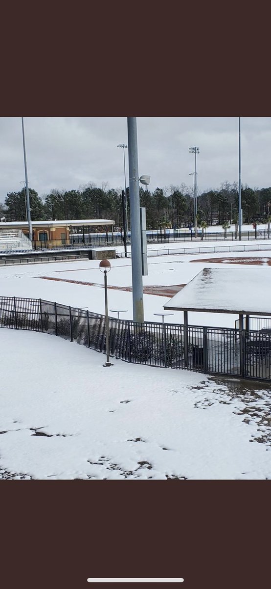 fmupatsbaseball's tweet photo. Opening Day is less than two weeks away.             #SnowEm? https://t.co/VgPWsKe2eR