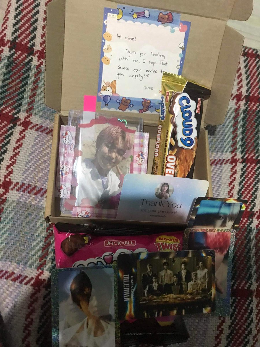 jyscartzs's tweet photo. #rinesmails #jystradesz ♡
— from: 💌 @jimibuys

tysm for trading with me and sunoo poke cheeks finally came home >< tysm for the smooth transaction and  do take care of jay for me !! have a nice day ahead❤

#xeneproofs https://t.co/sJt6DlCErr