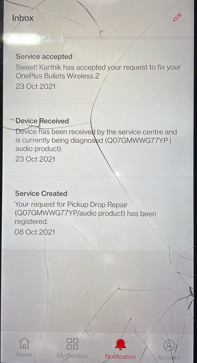 devanand_deo's tweet photo. @OnePlus_IN Reference ID:- Q07GMWWG77YP 
It’s been 3 months since i have requested for service and there is no progress and notification regarding my device repair. And i m highly disappointed with the service. They don’t care abou the time.. https://t.co/81Nyvh8Phx