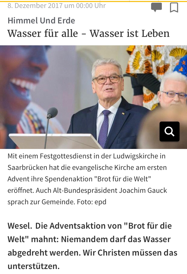 2017 im Saarland 
Zugang zu #wasser, für alle gratis

<a href="/sven_giegold/">Sven Giegold</a> ja sauberes Trinkwasser, ein erster kleiner Schritt

Wem gehört das Wasser? 
Warum verdienen manche damit, während andere es nicht verdient haben
#oneworld #waterforfree