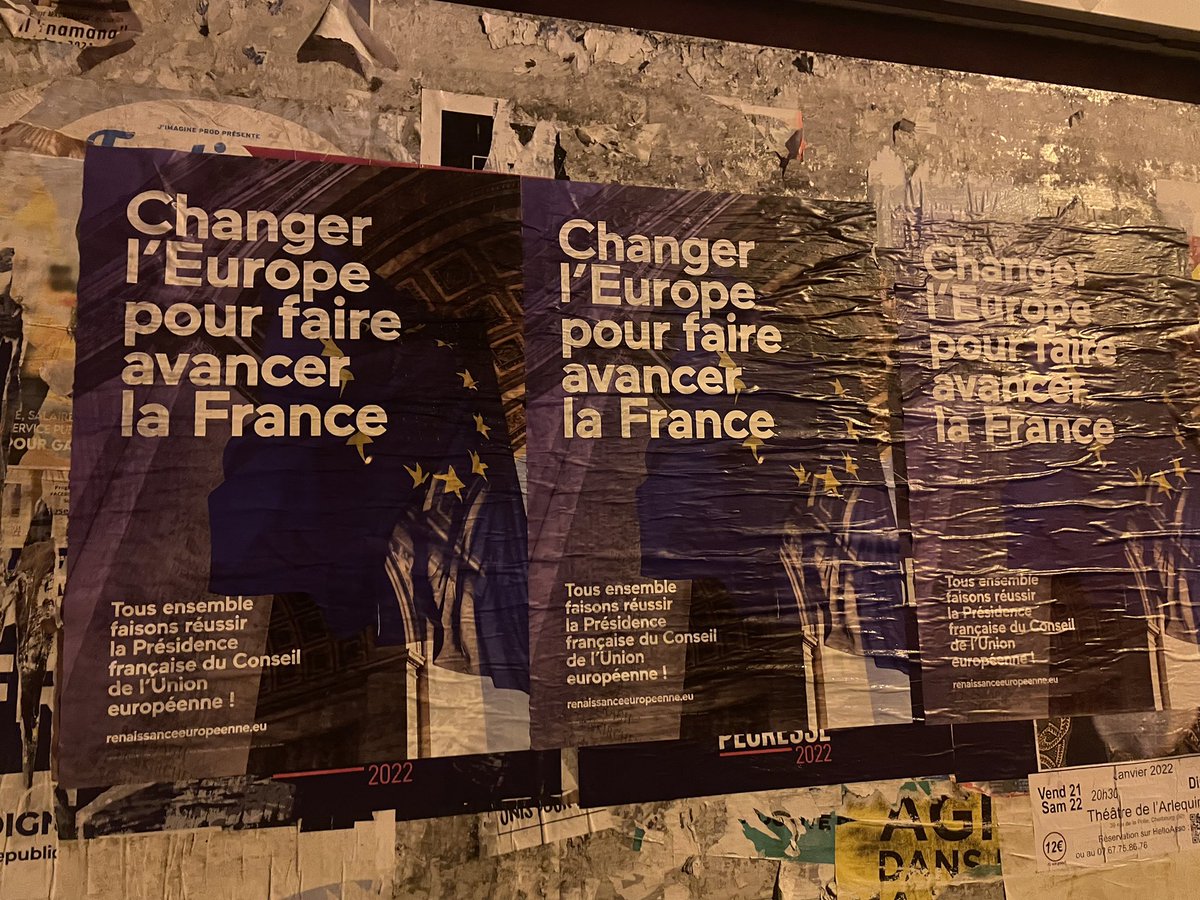 Tractages, collages… mobilisés avec nos partenaires à #Cherbourg autour la Présidence française de l’Union européenne et l’avenir de l’UE 🇪🇺🚀