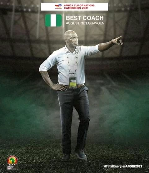 Footballmatics's tweet photo. #AFCON2021
Congratulations to #AugustineEguavoen @NGSuperEagles coach. Maximum 9points Winner. https://t.co/42Ytm3mm14