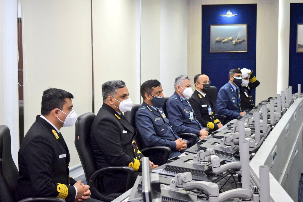 indiannavy's tweet photo. Air Marshal BR Krishna, #CISC visited Information Management &amp; Analysis Centre (IMAC) &amp; was briefed on the Centre's role in supporting maritime &amp; coastal security using data fusion &amp; advanced analytics. 
@HQ_IDS_India @IndiaCoastGuard 
@SpokespersonMoD @DefenceMinIndia https://t.co/TQTQ6ttuyX