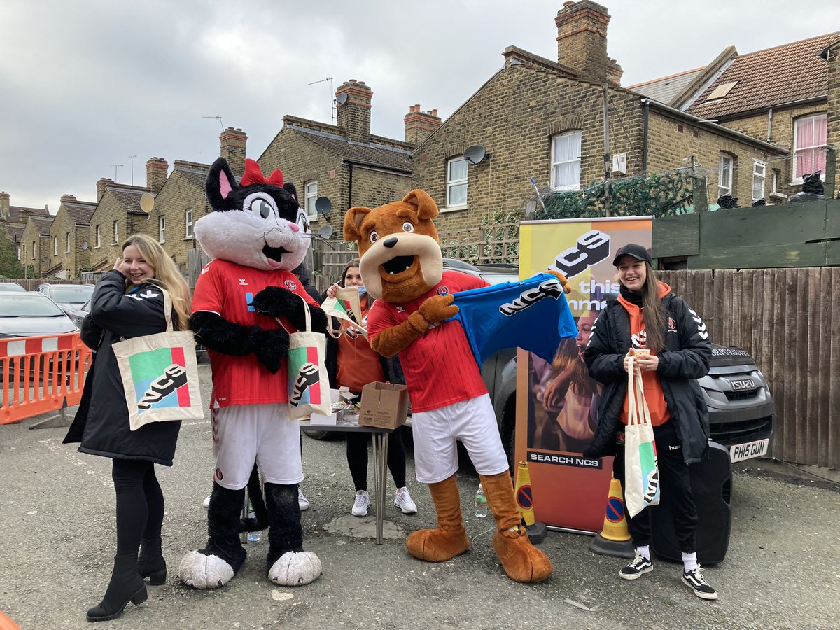 CAFCTrust's tweet photo. NCS DAY | Floyd and Harvey have come by to visit the @CACT_SAP team in the main car park! #cafc https://t.co/JfR32Isfdf