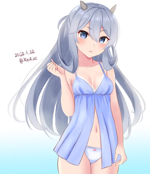・・・・これから布団に潜る

#艦これ版深夜の真剣お絵描き60分一本勝負
#艦これ版真剣お絵描き60分一本勝負_20220122
#伊203 #艦これ 