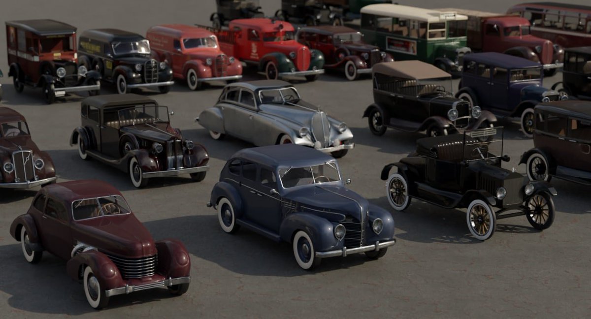 RealRobinMik's tweet image. Vehicle list for my game is nearing completion! Just missing a few things, like proper police car, motorbike and some farm equipment! #3D #indiedev #gamedev