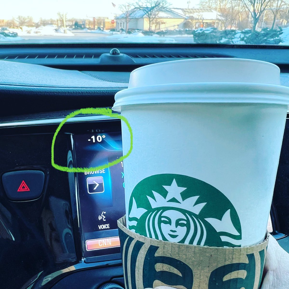 debinithaca's tweet photo. Not enough @starbucks #lattes in the world to keep me warm today. 🥶🥶#negativedegrees #ineedcoffee #starbucks https://t.co/ygnBYr4hTm