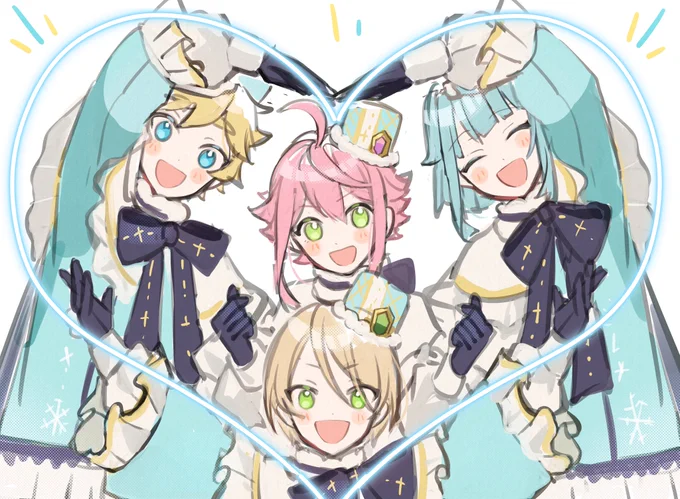 ブランコちゃんでハート作ったよ💙(模写) 