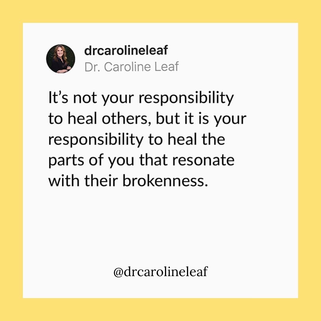 DrCarolineLeaf's tweet photo. Focus on your healing and that may just be the motivation someone else needs to take charge of their own healing 💕 https://t.co/hSbIAJzppH