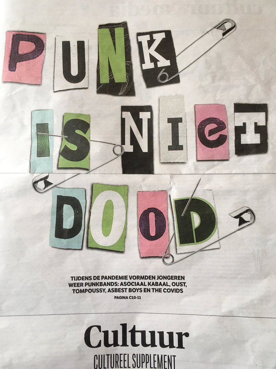 Gerhardhormann's tweet photo. Interessante ontwikkeling: de pandemie heeft #punk nieuw leven ingeblazen. Er blijkt zelfs een bandje te bestaan dat zich #thecovids heeft genoemd. https://t.co/8FvSlal6c9