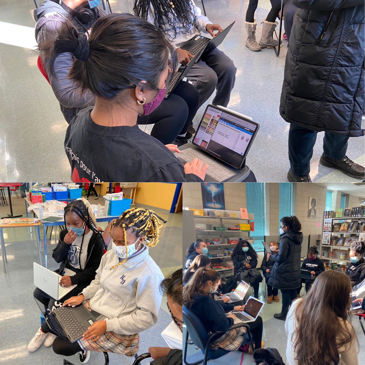 Another great meeting with our ND Yearbook club. 👋🏼 So nice to see the team again in person! Teams paired off to work in their respective areas (design,marketing,editing) They are all excited to make this book memorable despite our obstacles ✨📒 #thisisND