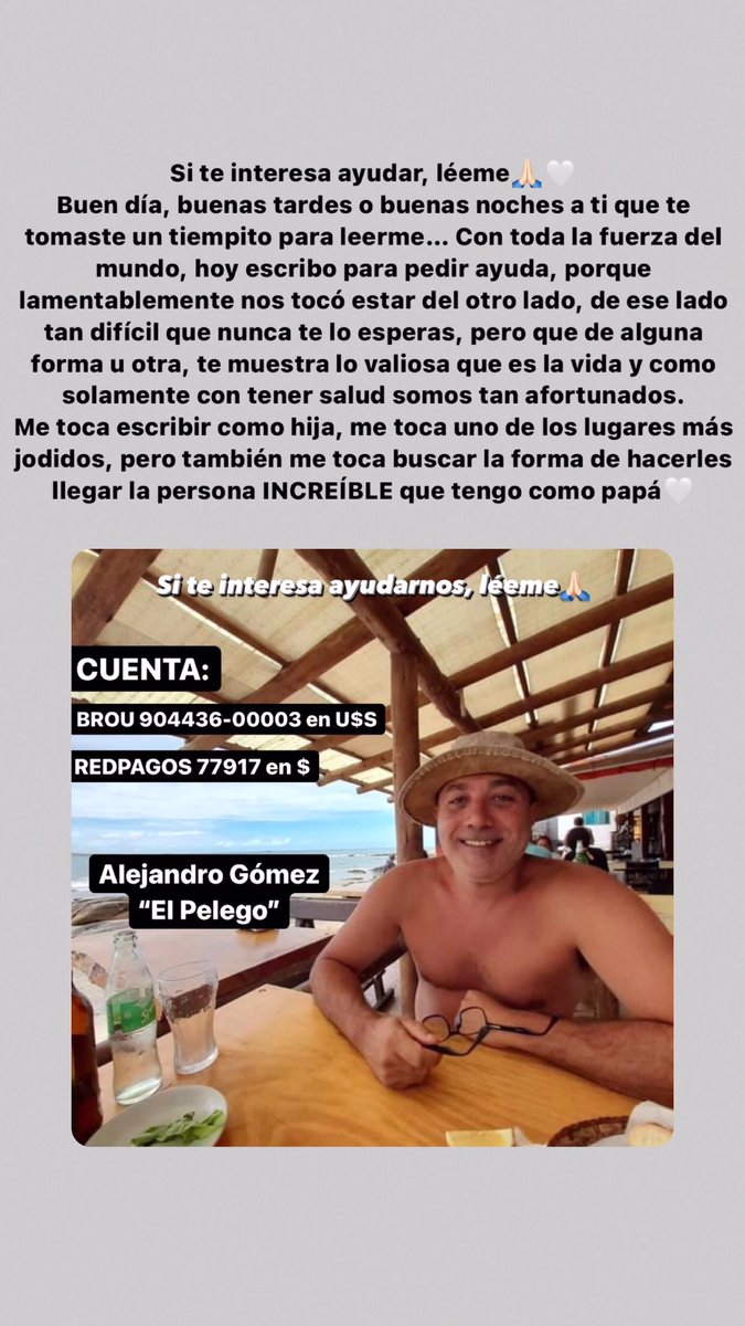 gomezlujan12's tweet photo. Si pueden compartir🙏🏻 Es mi papá🤍 https://t.co/2H52h2P8Js