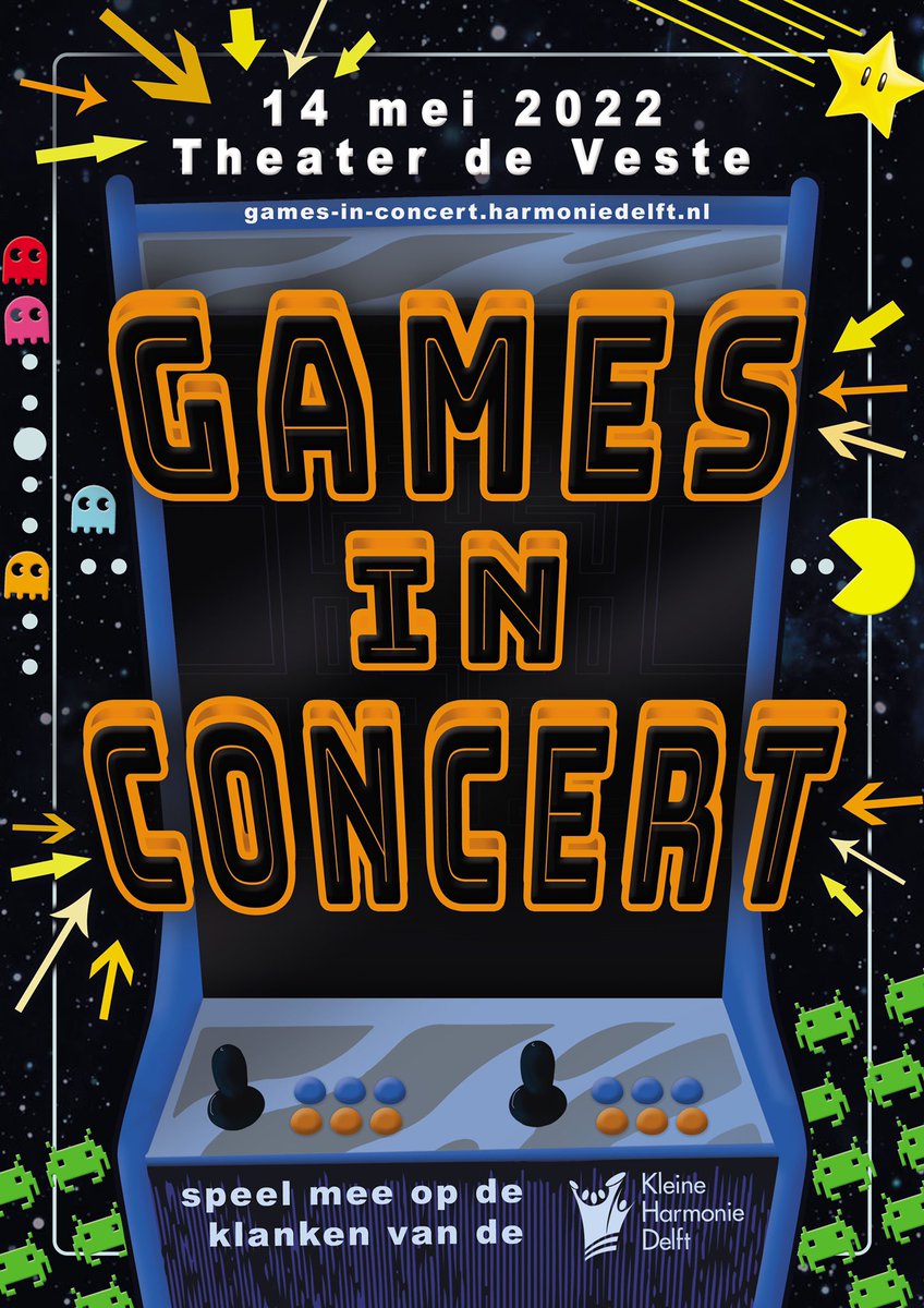 harmoniedelft's tweet photo. Yeah we mogen weer repeteren dus de voorbereidingen voor onze voorjaarsconcerten zijn nu in volle gang, zo ook Games in Concert van de Kleine Harmonie. Een interactief concert waar jij de kans krijgt om te gamen op de klanken de Kleine Harmonie. Zet 14 mei alvast in je agenda! https://t.co/vrRfgHjdcj
