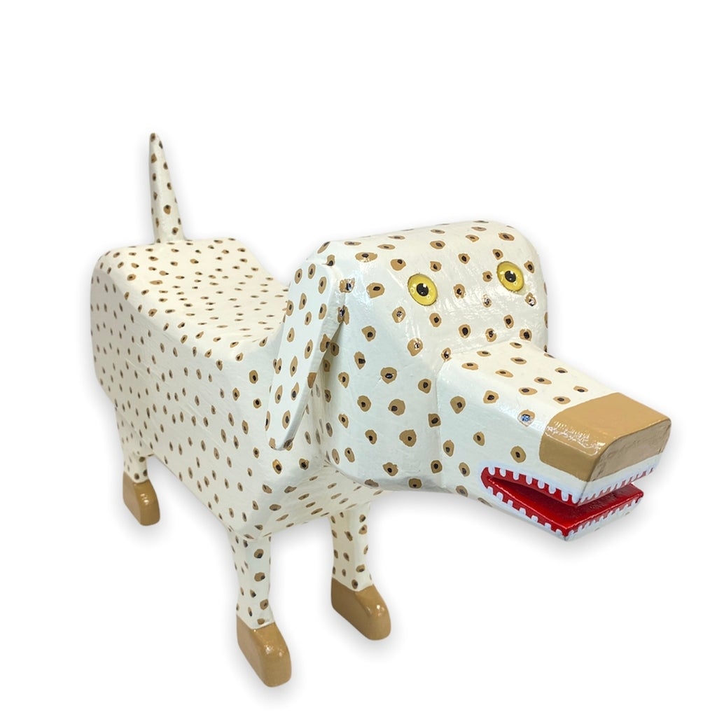 FolkArtMuseum's tweet photo. The #AFAMShop is highlighting the work of Craig Carey, a self-taught woodworker who has created an expansive body of work with his own concepts, designs, and patterns. This white dog decoy is one of many creations available via the Shop: https://t.co/yuxihEhJOO https://t.co/xKauJbBCpH