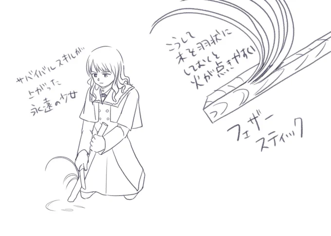 これは昔描いたサバイバルスキルが上がった永遠の少女 